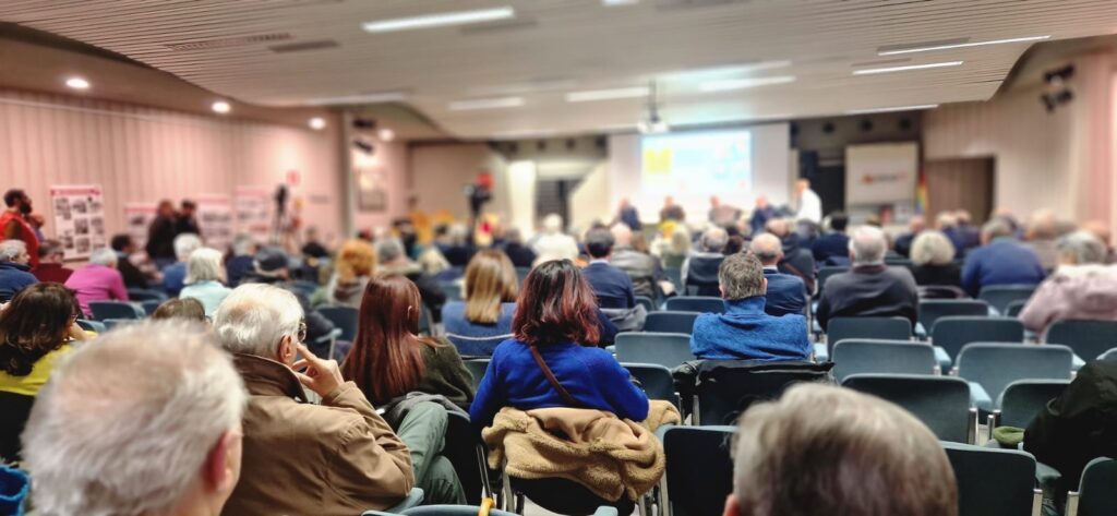 Un momento della presentazione di Paolo Berizzi a Piacenza